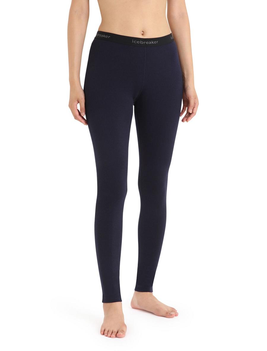 Icebreaker Merino 200 Oasis Thermal Leggings Naisten Base Layers Laivastonsininen | FI 1917HAPK